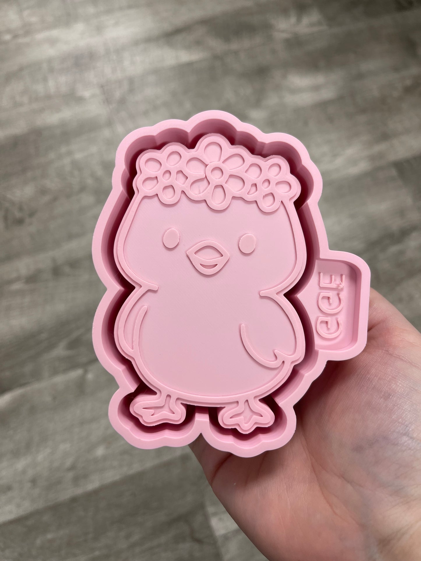 Chick with Flower Crown - Silicone Mold