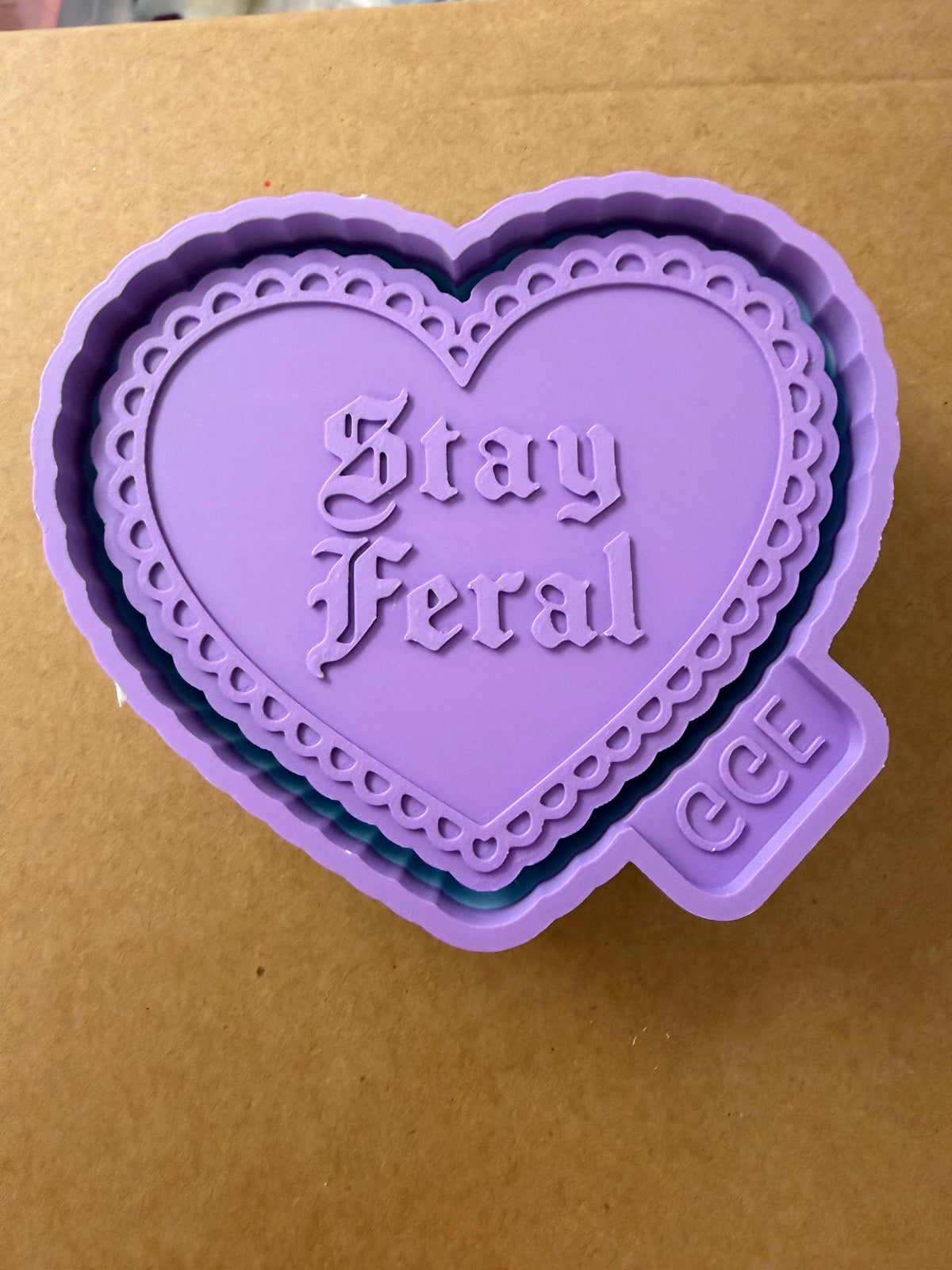 Stay Feral W Heart - Silicone Mold