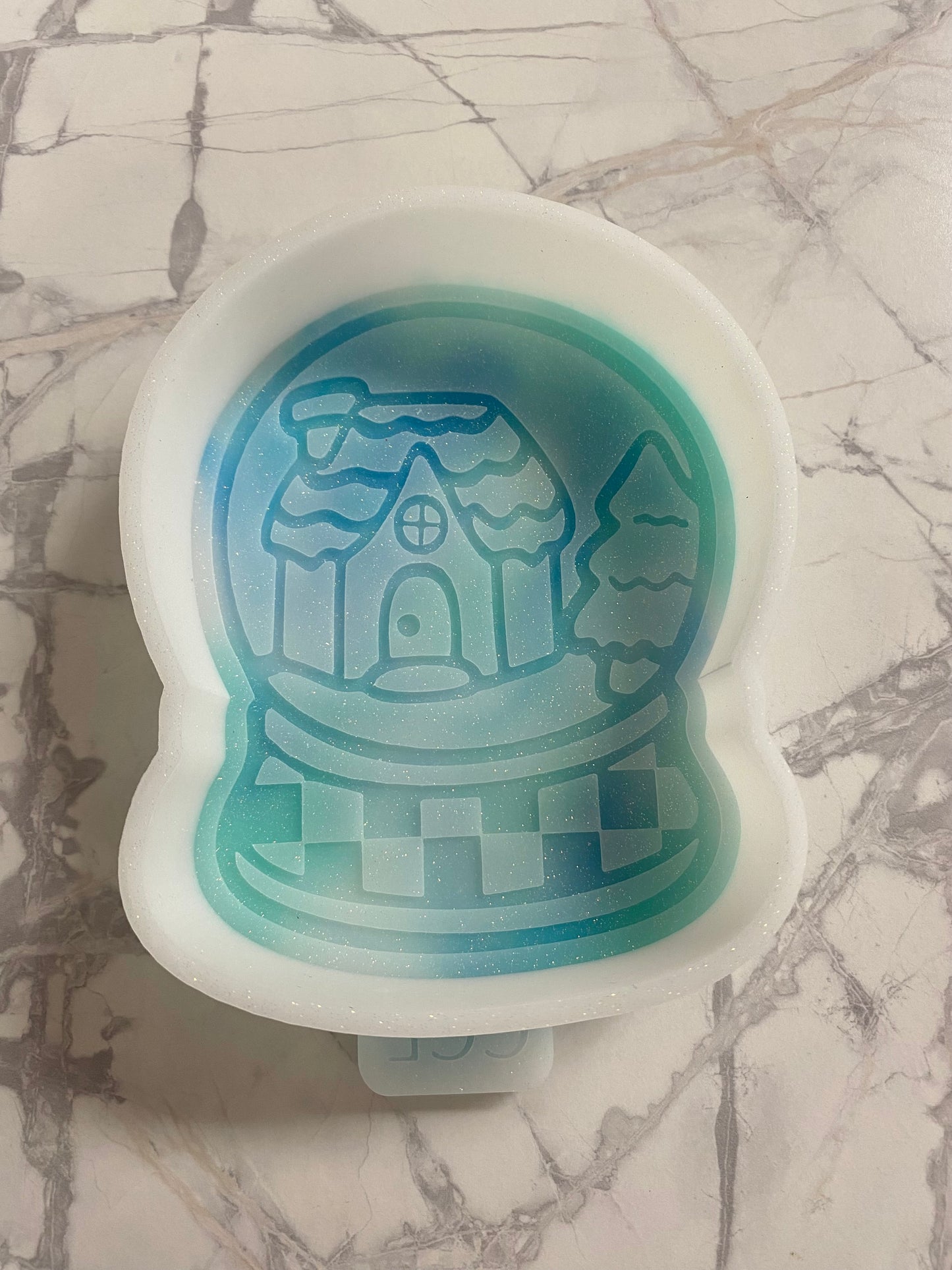 Checkered Snow Globe - Silicone Mold