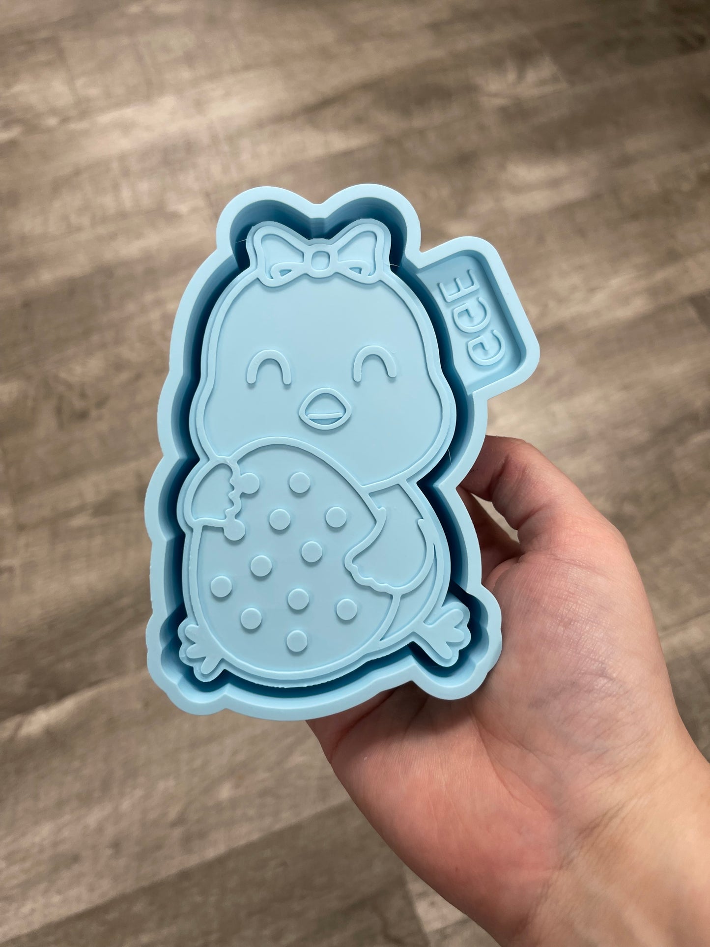Chick with Polka Dot Egg - Silicone Mold