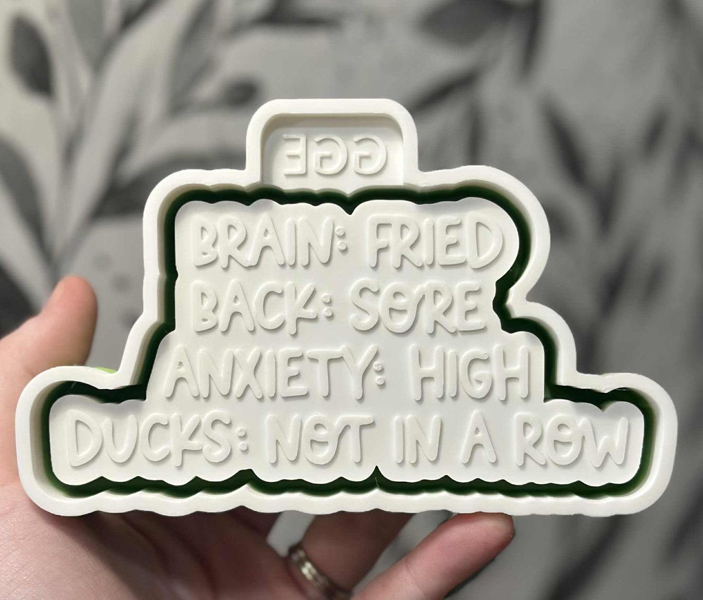 Brain Fried, Back Sore - Silicone Mold