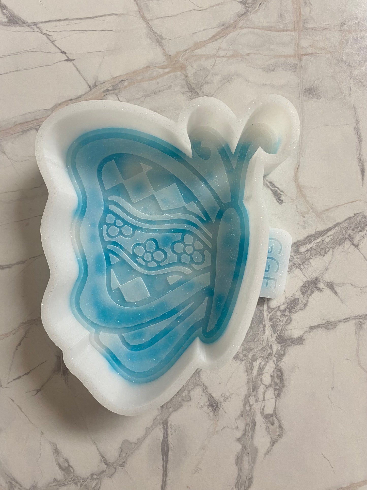 Groovy Checkered Butterfly Mold - Silicone Mold