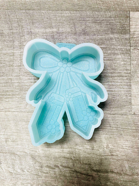 Bow w/Floral Pencils - Silicone Mold