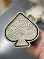 Silicone Mold: Spade - Groovy
