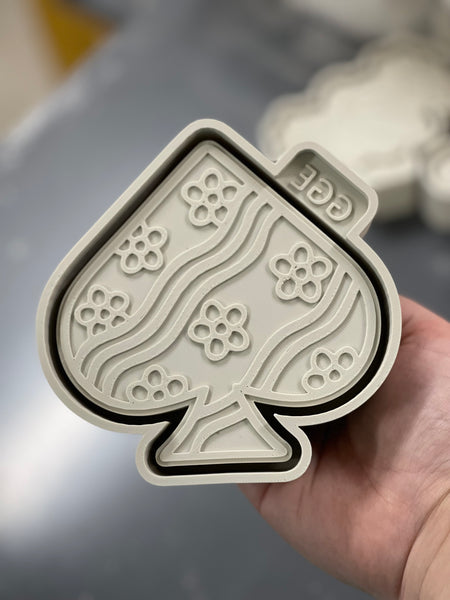 Silicone Mold: Spade - Groovy