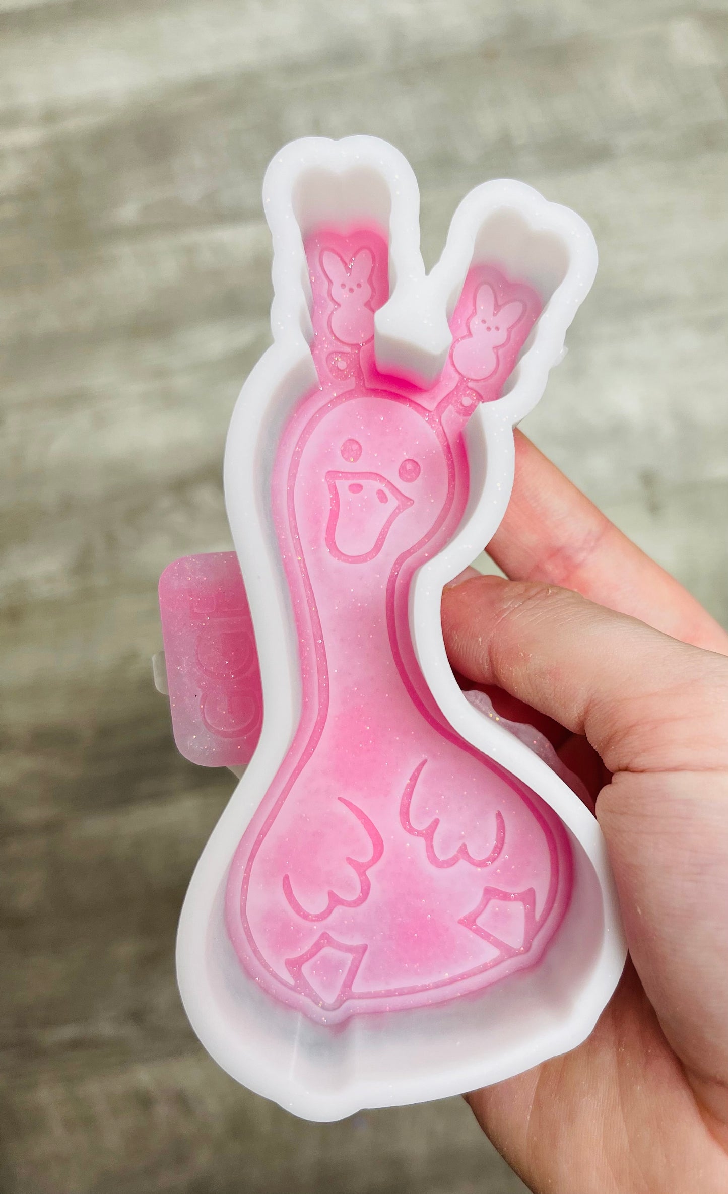 Derpy Goose with Bunny Peeps  - Silicone Mold