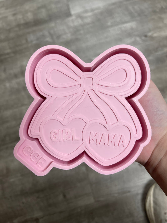 Girl Mama with Bow - Silicone Mold