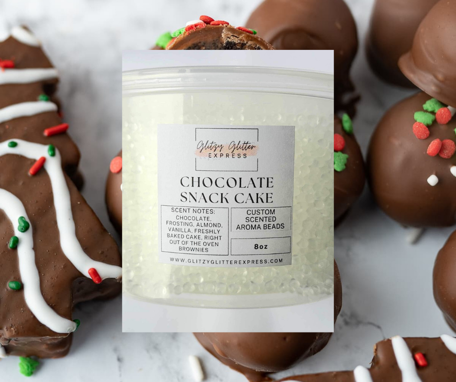 Custom Pre Scented Beads: Chocolate Snack Cake