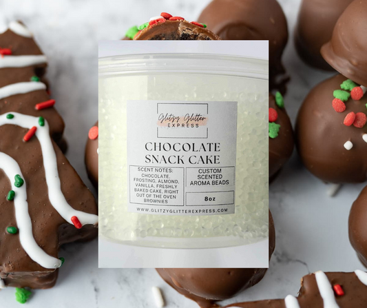 Custom Pre Scented Beads: Chocolate Snack Cake