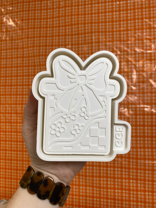 Groovy Present with Bow Mold - Silicone Mold