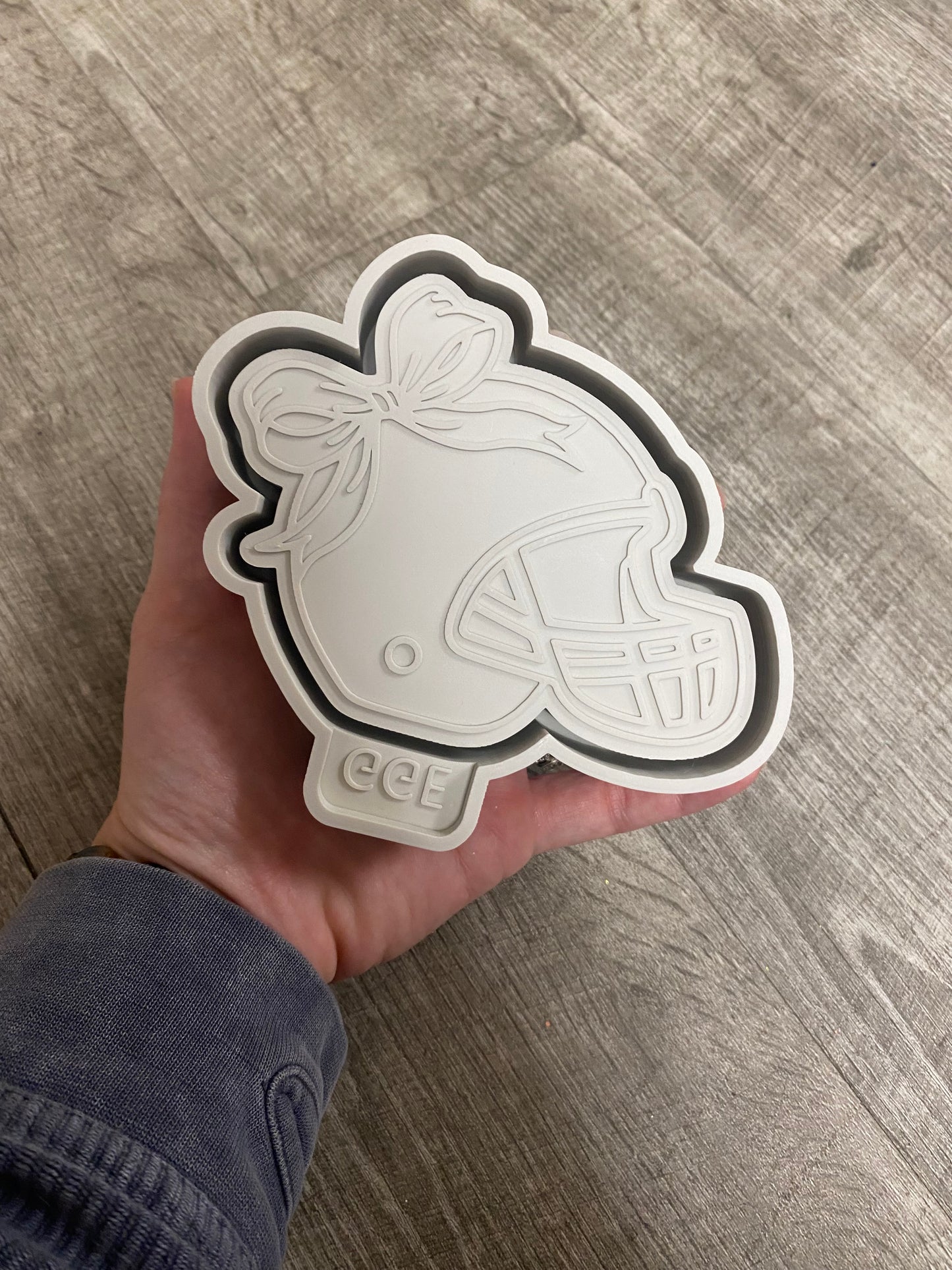 Football Helmet with Coquette Bow - Silicone Mold