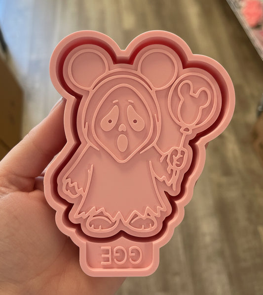 Ghost Face with Mouse Balloon  - Silicone Mold