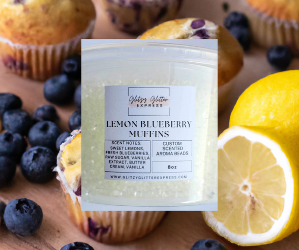 Custom Pre Scented Beads: Lemon Blueberry Muffins