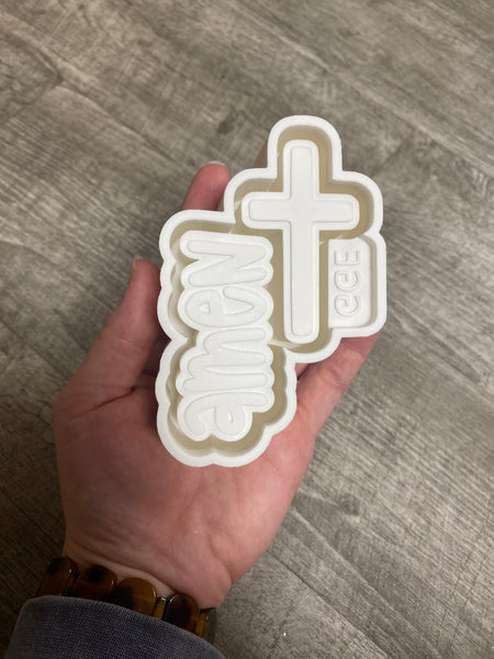 Silicone Mold - “Amen” Vent Clips