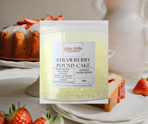 Pre Scented Beads: Strawberry Pound Cake