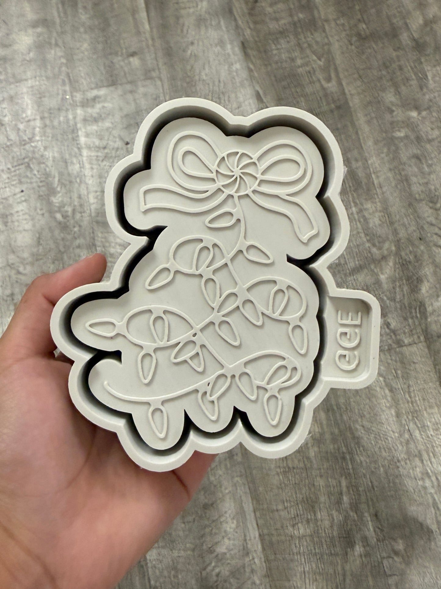 Christmas Tree lights with Bow- Silicone Mold