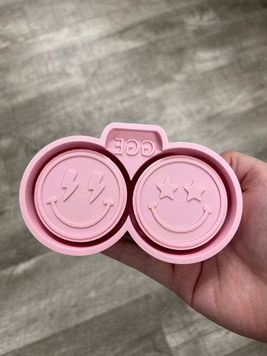 Smiley Lightning / Star Eyes - Vents - Silicone Mold