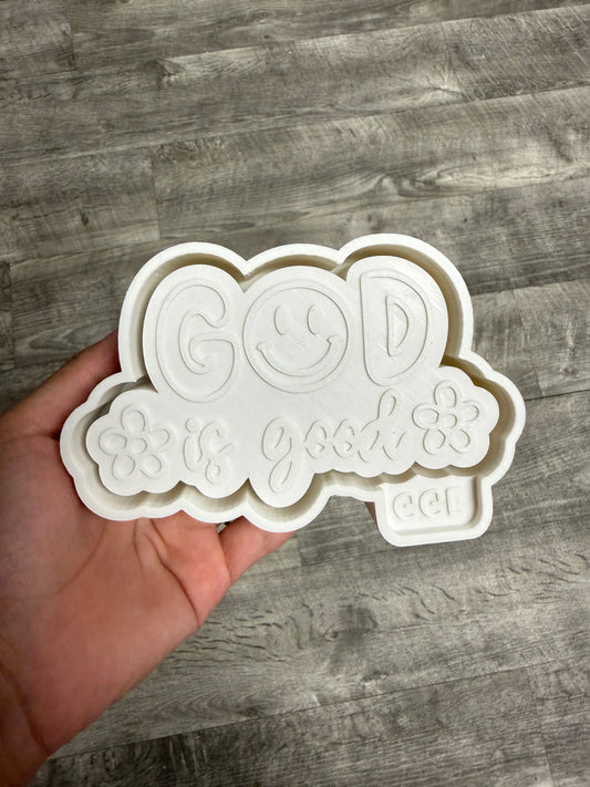 God Is Good with Smiley - Silicone Mold