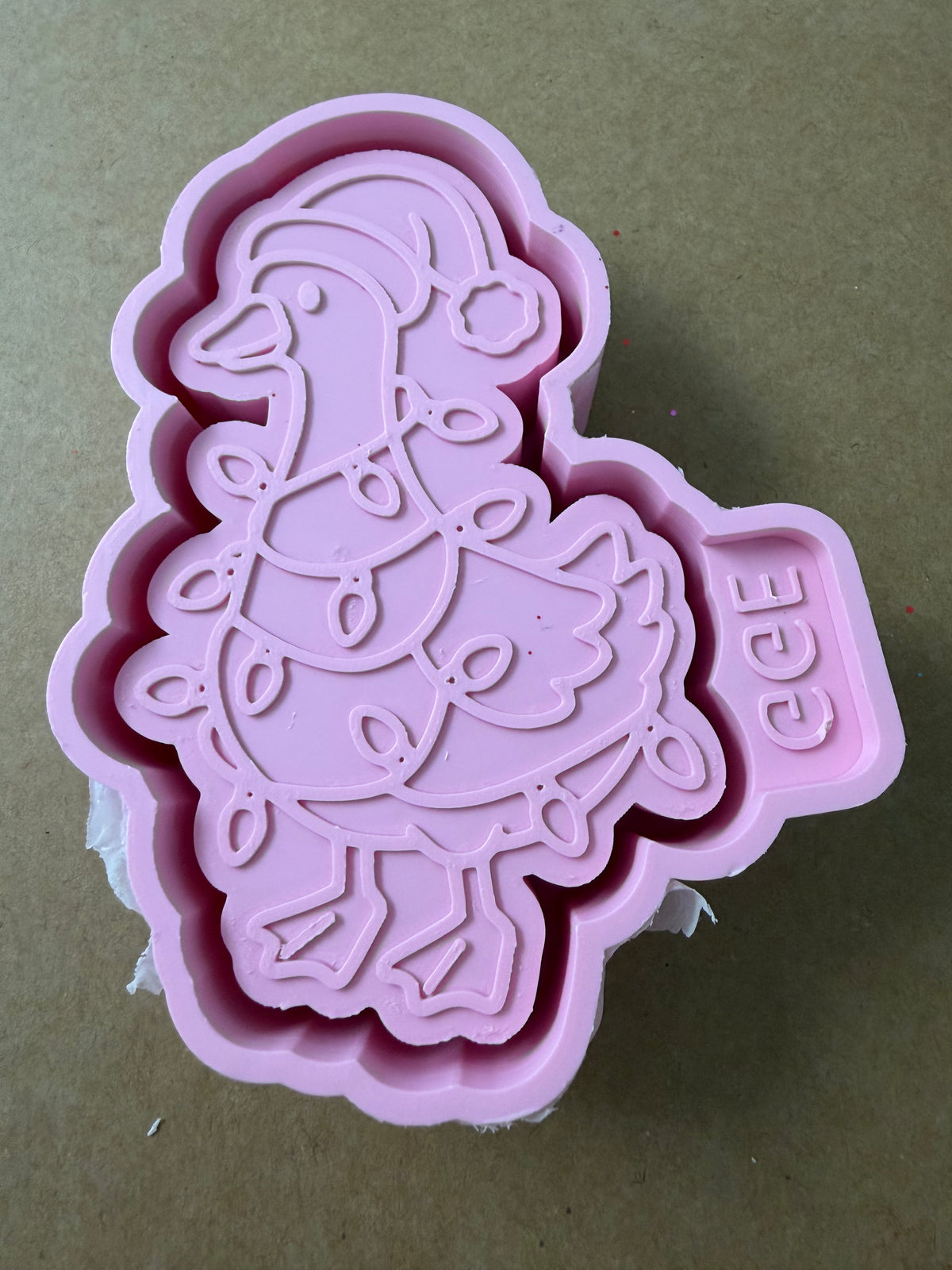 Goose with Christmas Lights - Silicone Mold
