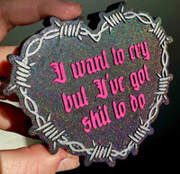 Silicone Mold: I Want to Cry