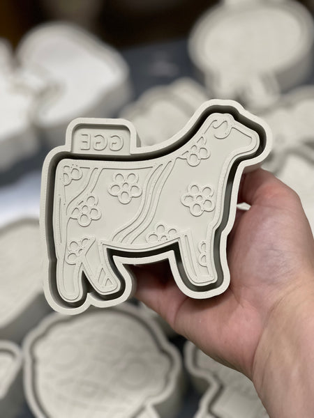 Silicone Mold: Show Cow - Groovy