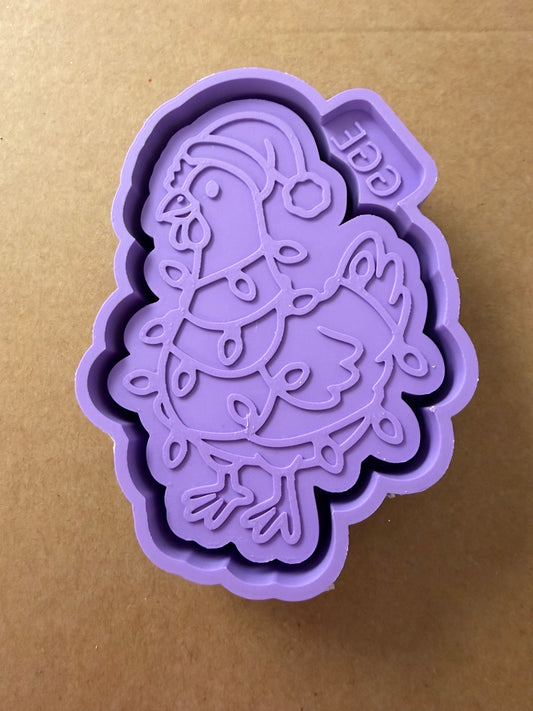 Chicken with Christmas Lights - Silicone Mold