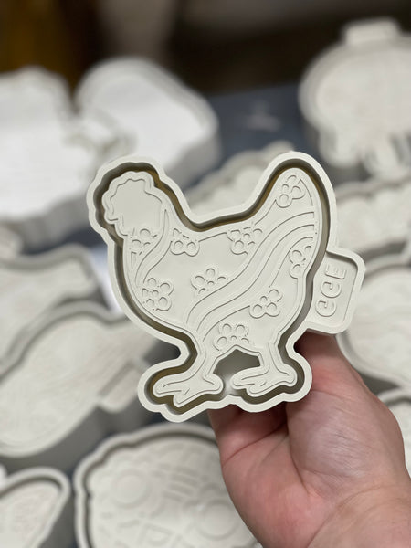 Silicone Mold: Chicken - Groovy