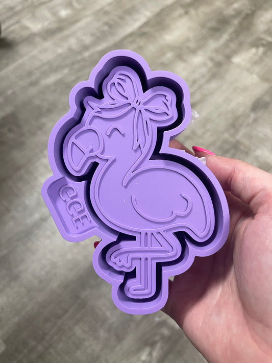 Flamingo with GGE Bow  - Silicone Mold