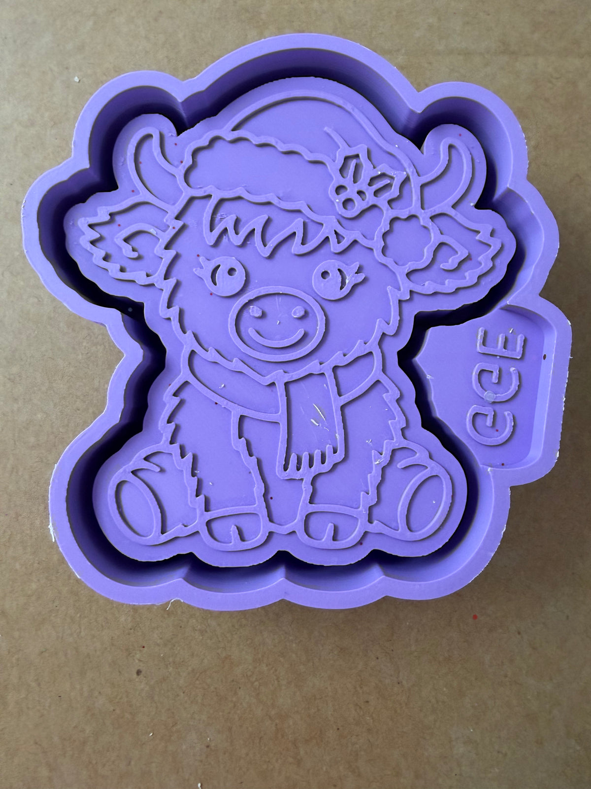 Christmas Highland w Scarf - Silicone Mold