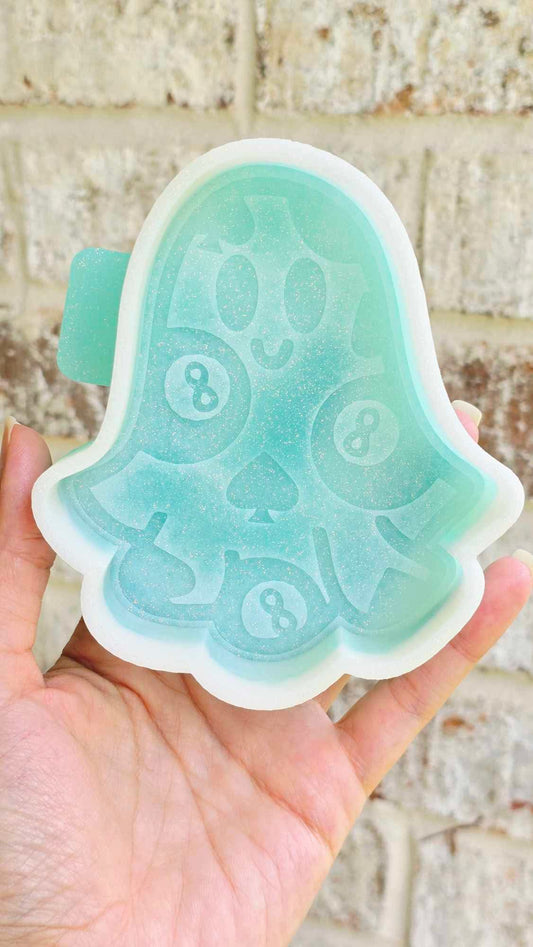 8 Ball Ghost w/Spades - Silicone Mold