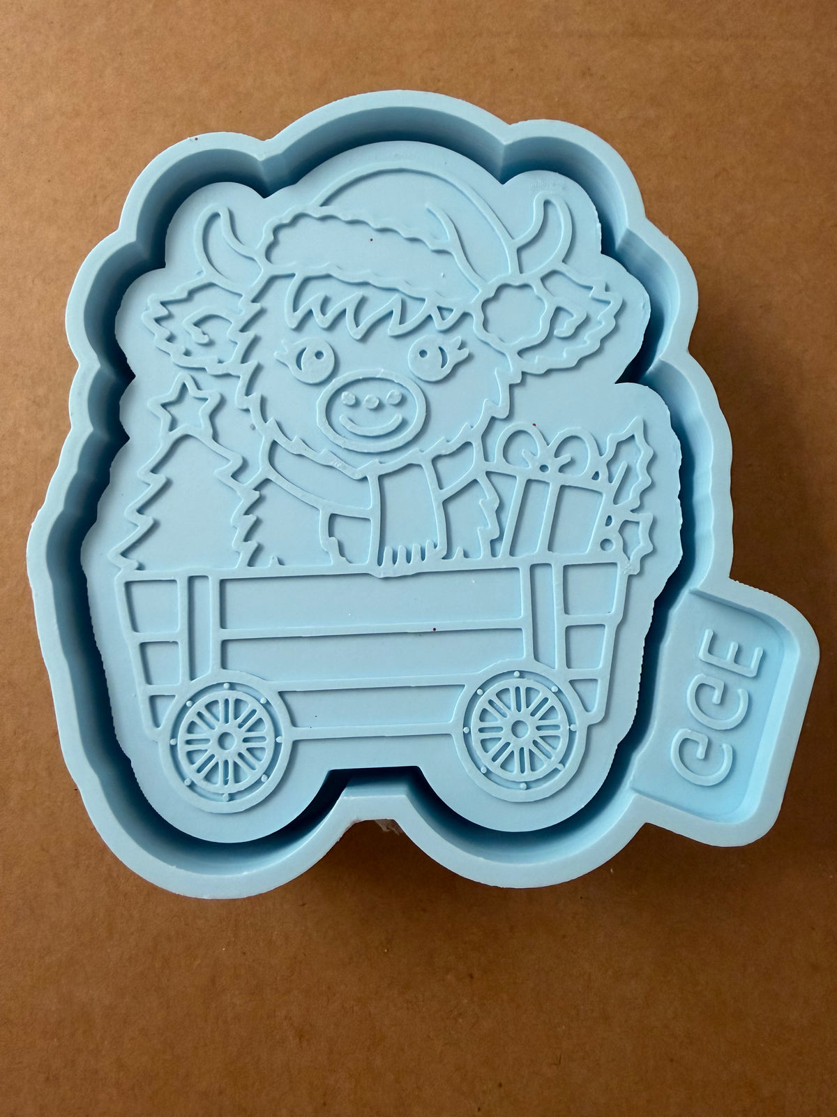 Highland in Wagon Christmas- Silicone Mold