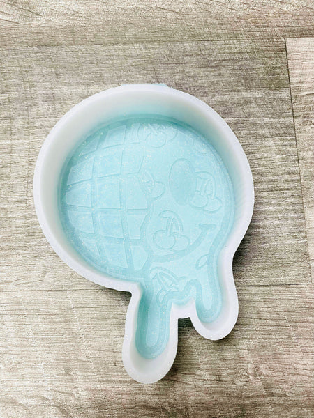 Silicone Mold: Drippy Disco Ball With Smiley Cherrys