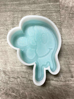Silicone Mold: Drippy Smiley w/ Flower
