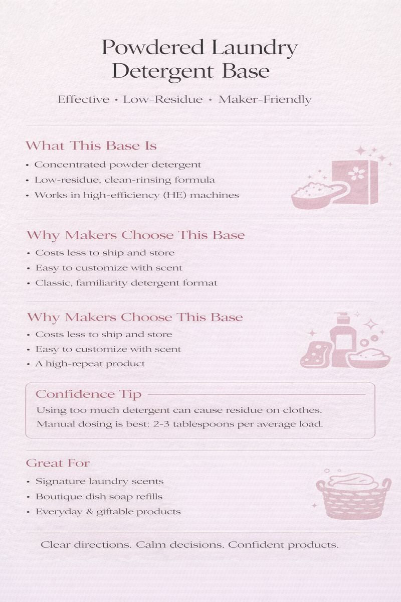 Powdered Unscented Laundry Detergent Base