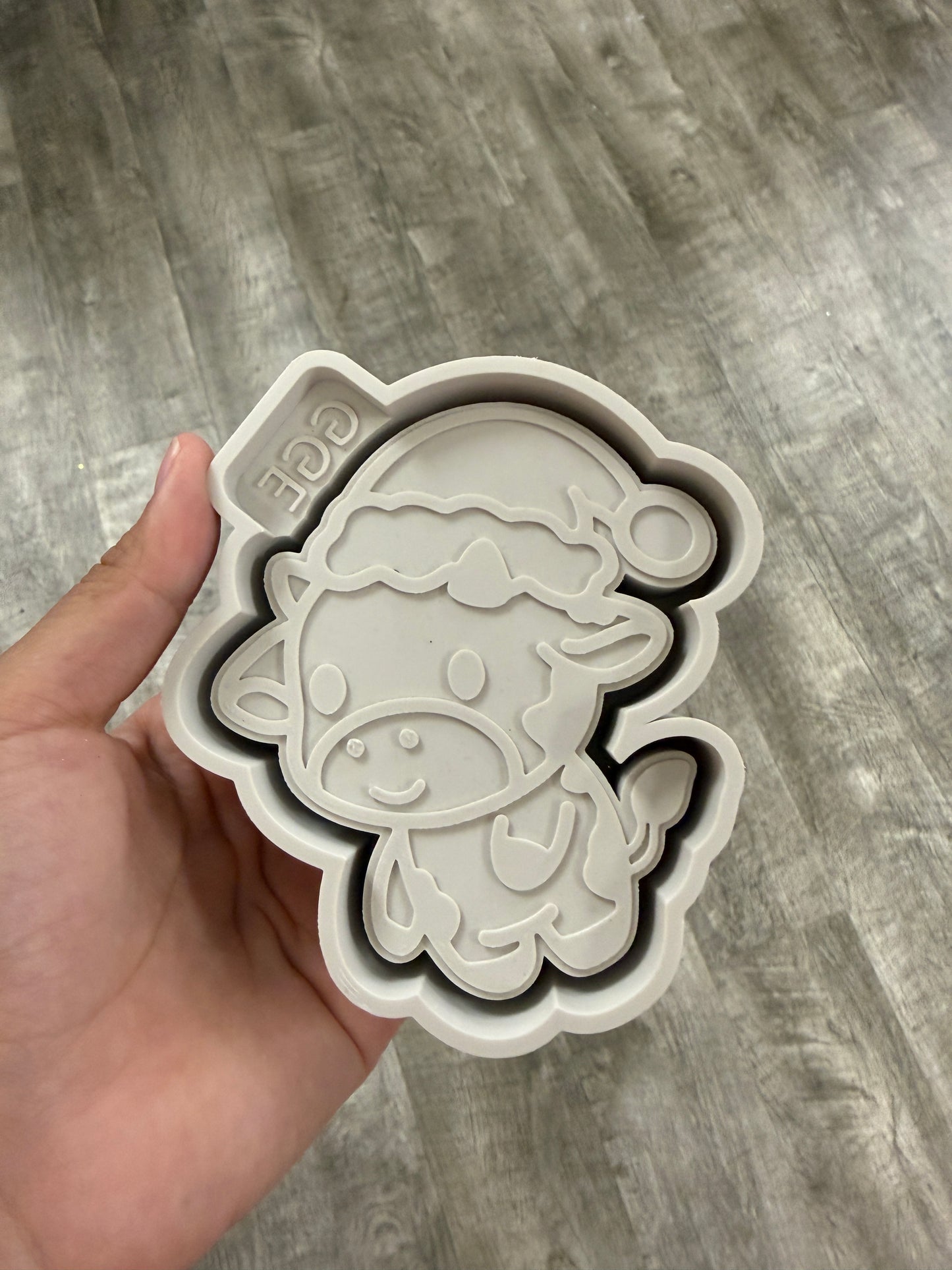 Christmas Hat Cow- Silicone Mold