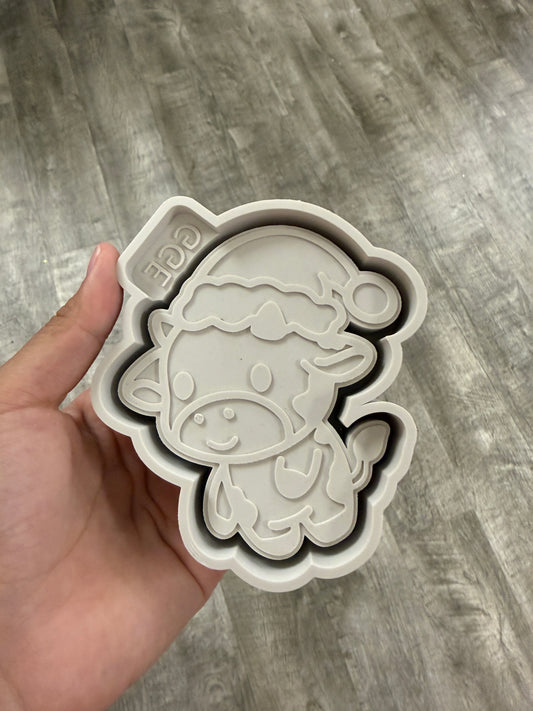 Christmas Hat Cow- Silicone Mold