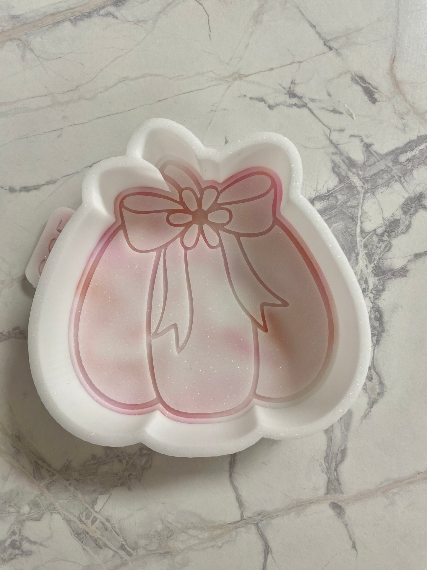 Pumpkin With Flower Bow Mold - Silicone Mold
