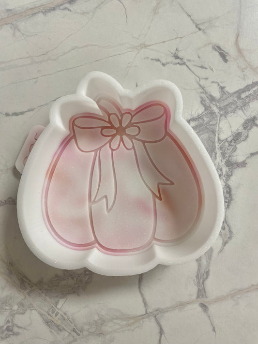 Pumpkin With Flower Bow Mold - Silicone Mold