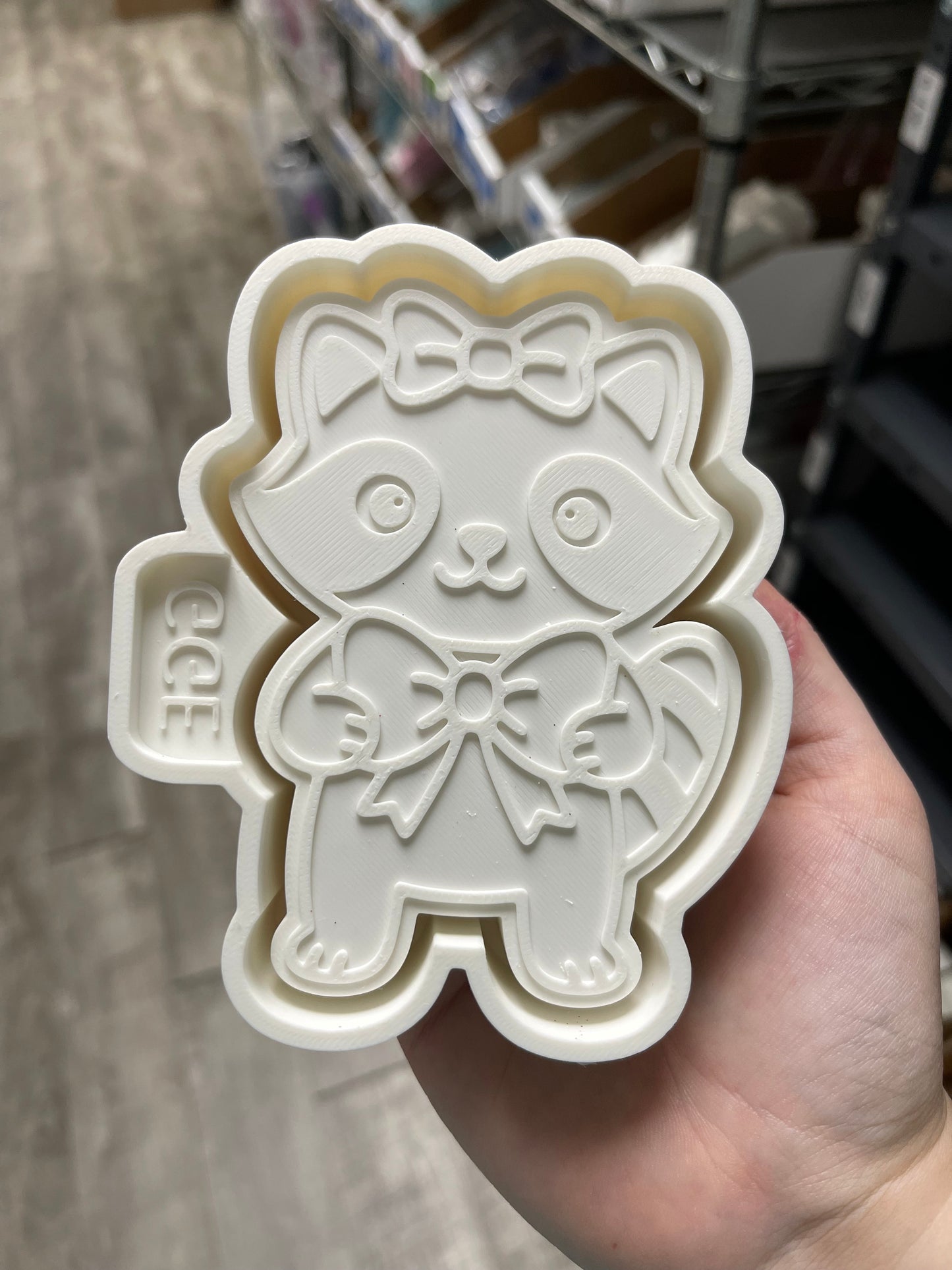Raccoon with Bow - Silicone Mold