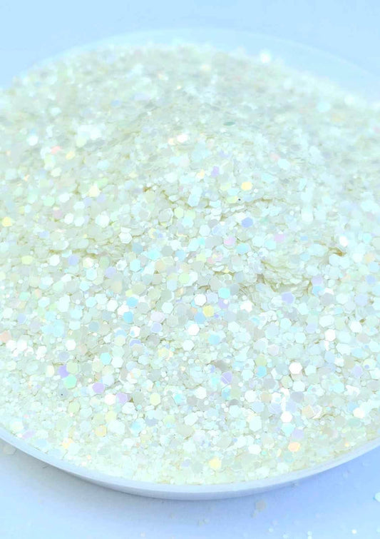 Holographic Mini Chunky Mix: White Sands