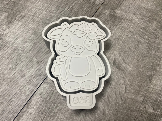 Cutie Cow with Cup - Silicone Mold