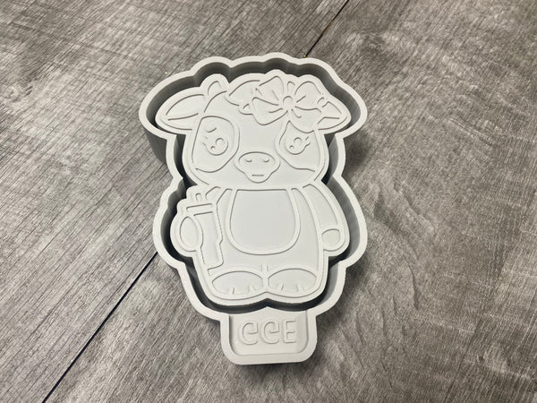 Silicone Mold - Cutie Cow with Cup