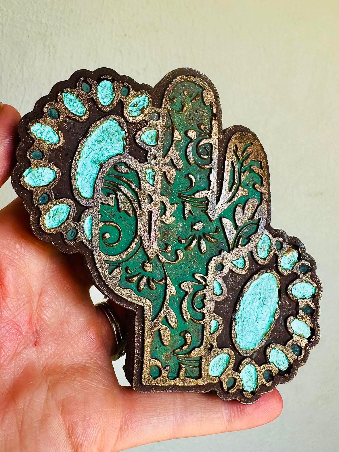 Tooled Concho Cactus - Silicone Mold