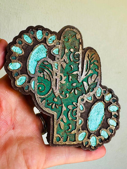 Tooled Concho Cactus - Silicone Mold