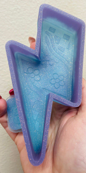 Silicone Mold: Lighting Bolt - Groovy