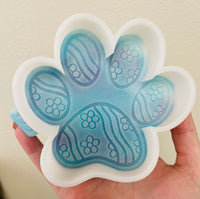 Silicone Mold: Paw Print - Groovy