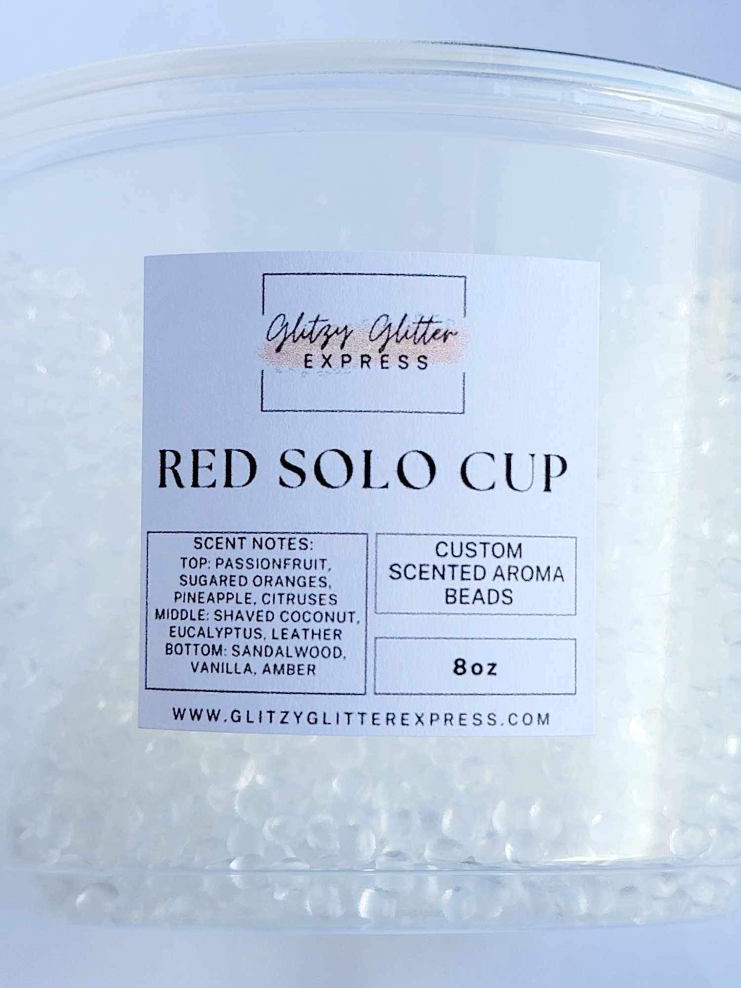 Custom Pre Scented Beads: Red Solo Cup