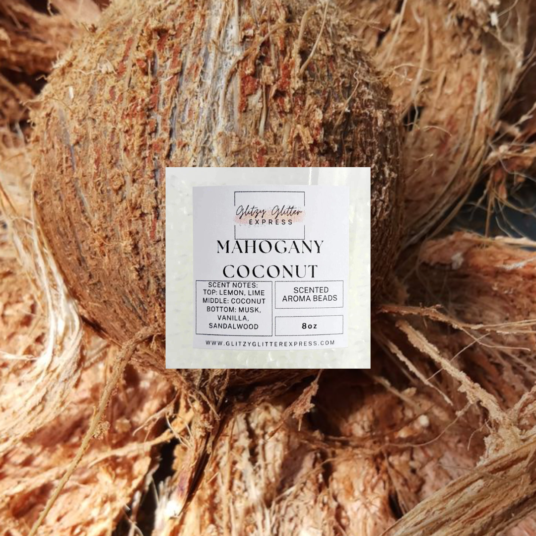 Pre Scented Beads: Mahogany Coconut