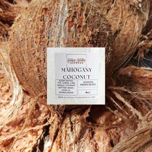 Pre Scented Beads: Mahogany Coconut