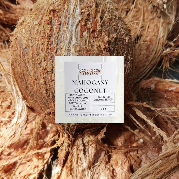 Pre Scented Beads: Mahogany Coconut